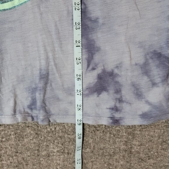 Aerosmith T-Shirt Womens L Blue Tie Dye Short Sleeve Back In The Saddle Graphic - Picture 4 of 10